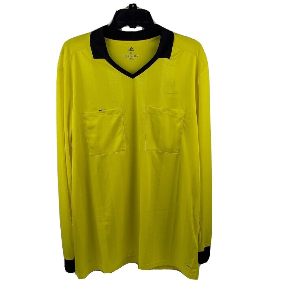 adidas Climalite Referee 18 Long Sleeve Soccer Jersey Mens X-Large Yellow CV6321